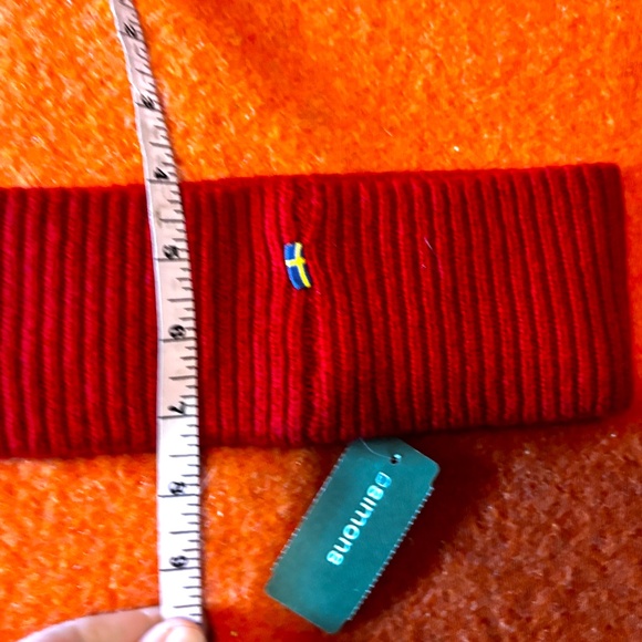 Fjallraven unisex red 100% wool logo headband NWT - Picture 8 of 9